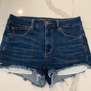 American Eagle Dark Denim Stretch Jean Shorts